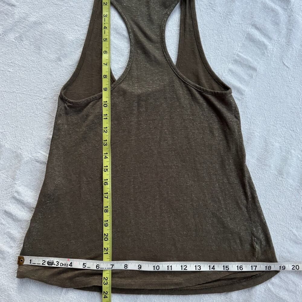 7 For All Mankind Metallic Linen Racerback Tank - Picture 12 of 12